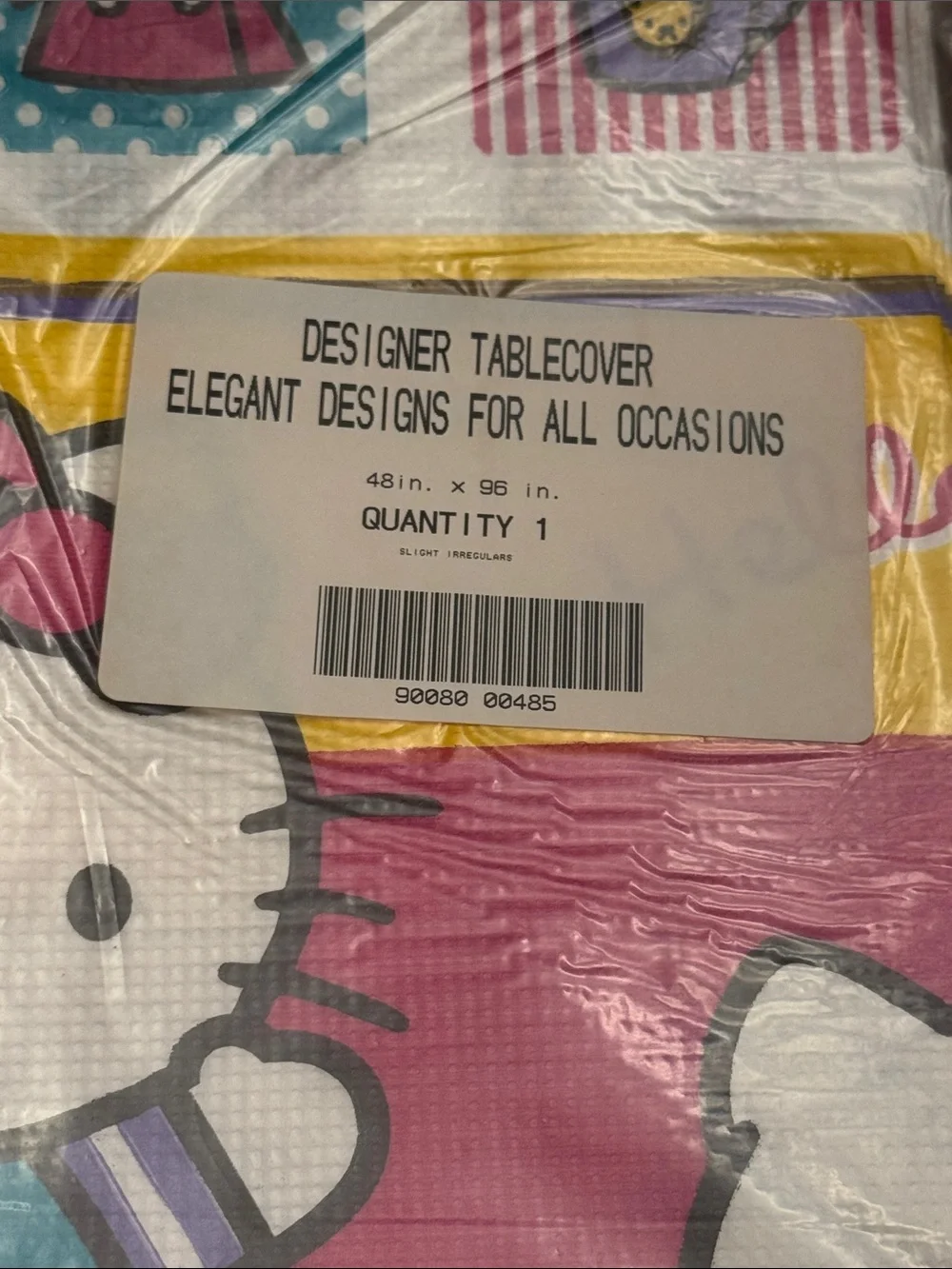 Vintage Hello Kitty Paper Sanrio 1976/2001 Party Tablecloth 48” x 96” NWT